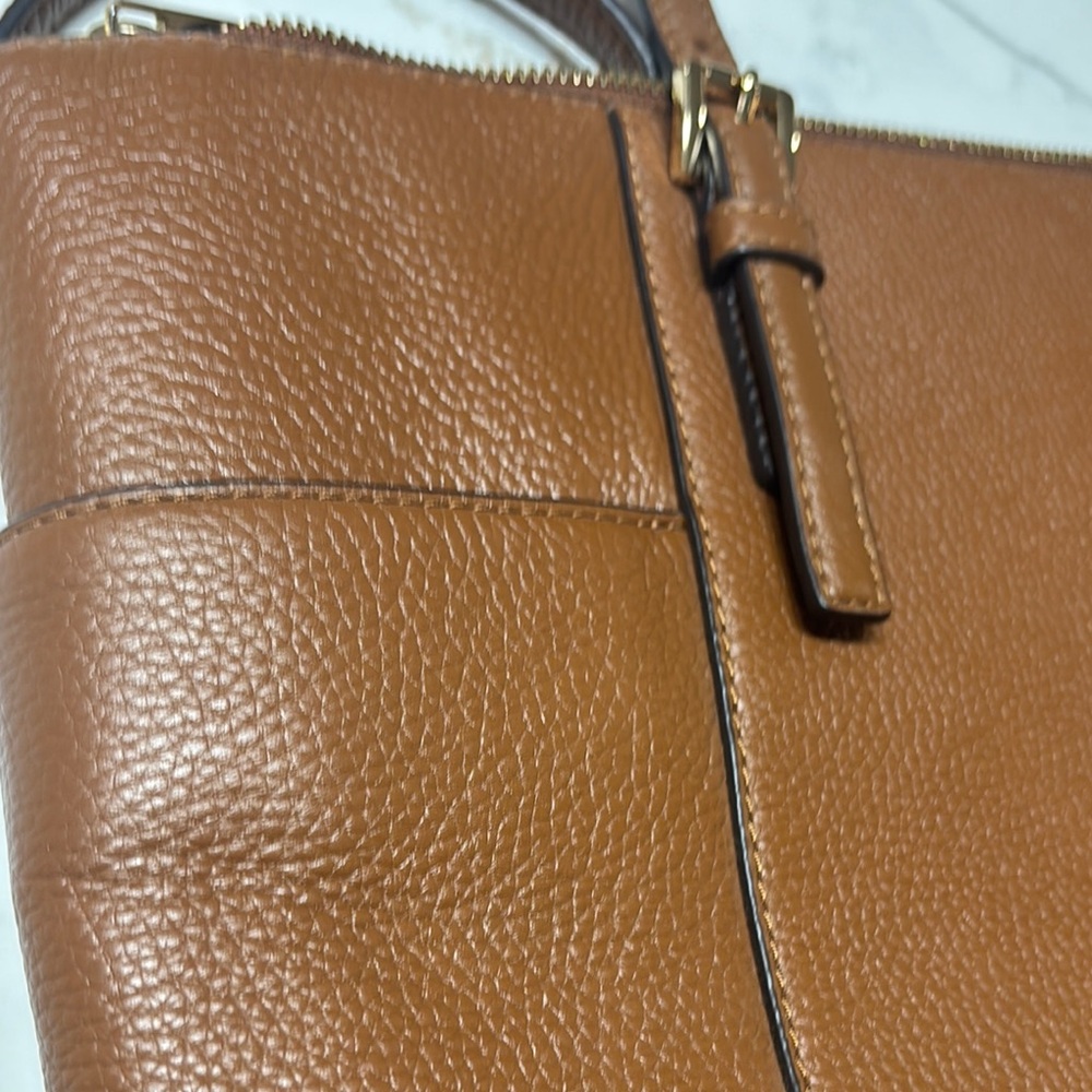 Michael Kors Brown Saffiano Leather Tote - Picture 17 of 17